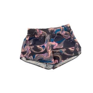 Avia Running Shorts Womens Size 3XL Multicolor Marble Print Elastic Waist
